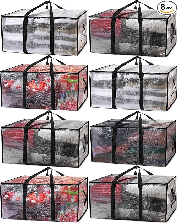 ClearSpace Heavy Duty Moving Bags or Storage Bags – Clear Storage Bins with Lids, Large Moving ... | Amazon (US)