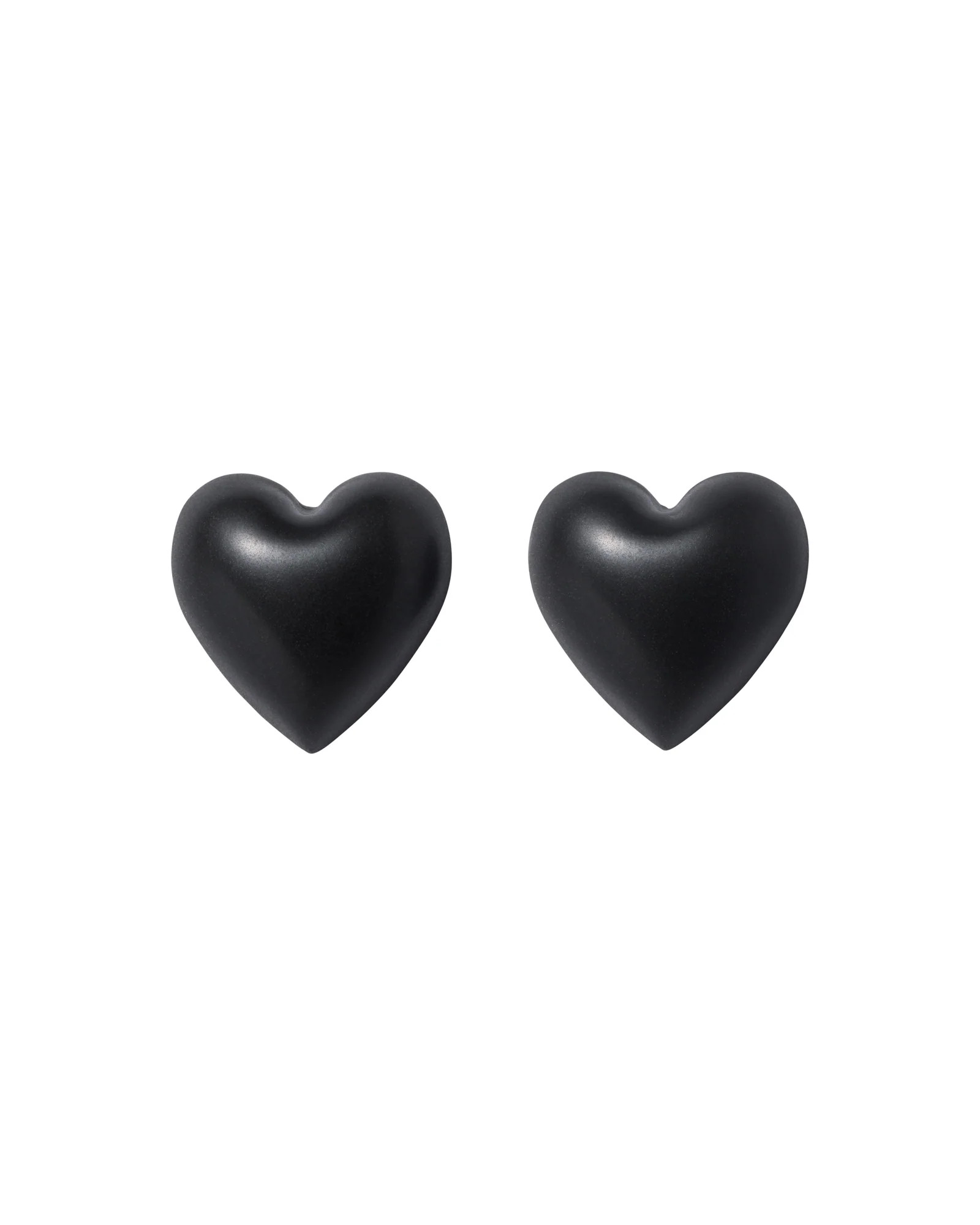 The Puffy Heart Black Stud Earrings | Roxanne Assoulin