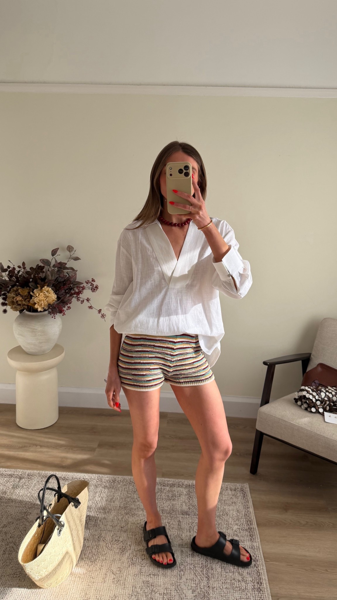 Holiday outfit inspo
Small in the blouse
Small in the Topshop striped shorts
