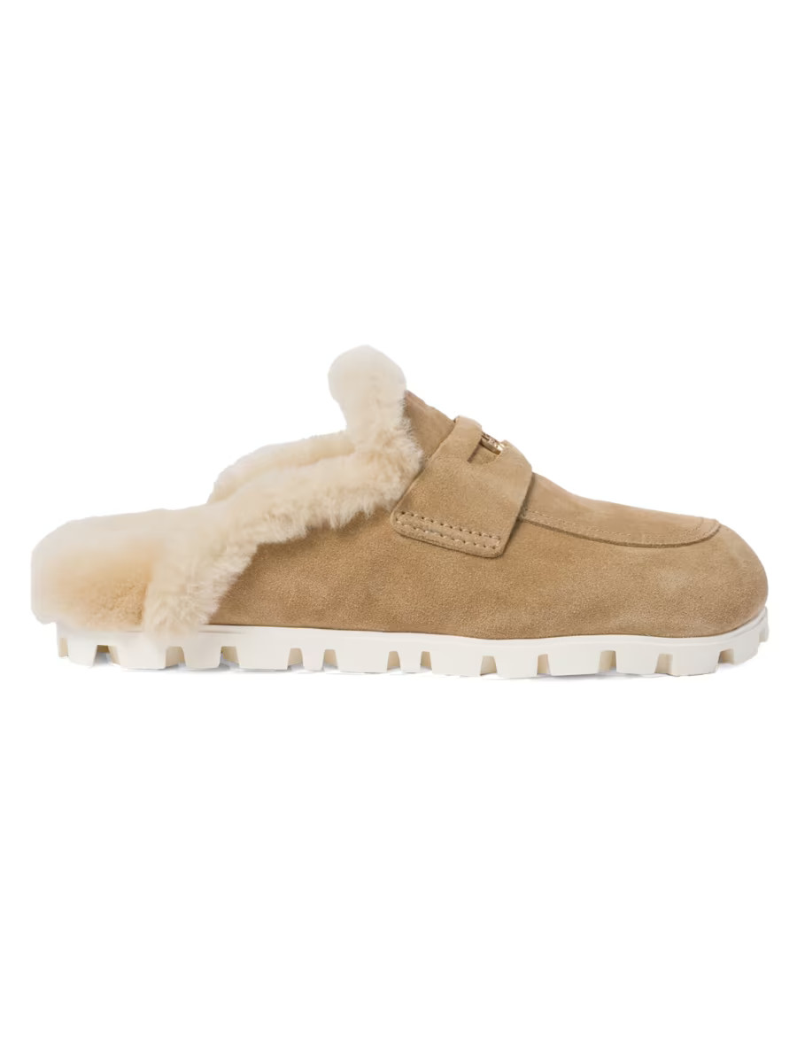 Suede Shearing Mules | Saks Fifth Avenue