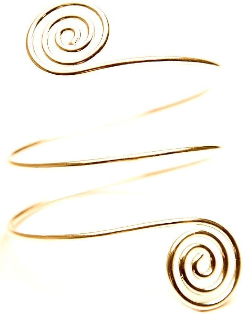 Caiyao Fashion Upper Arm Bracelet Cuff Bangle Coil Bracelet Simple Swirl Leaf Armband Jewelry for... | Amazon (US)