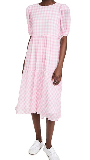 Gingham Print Midi Dress | Shopbop
