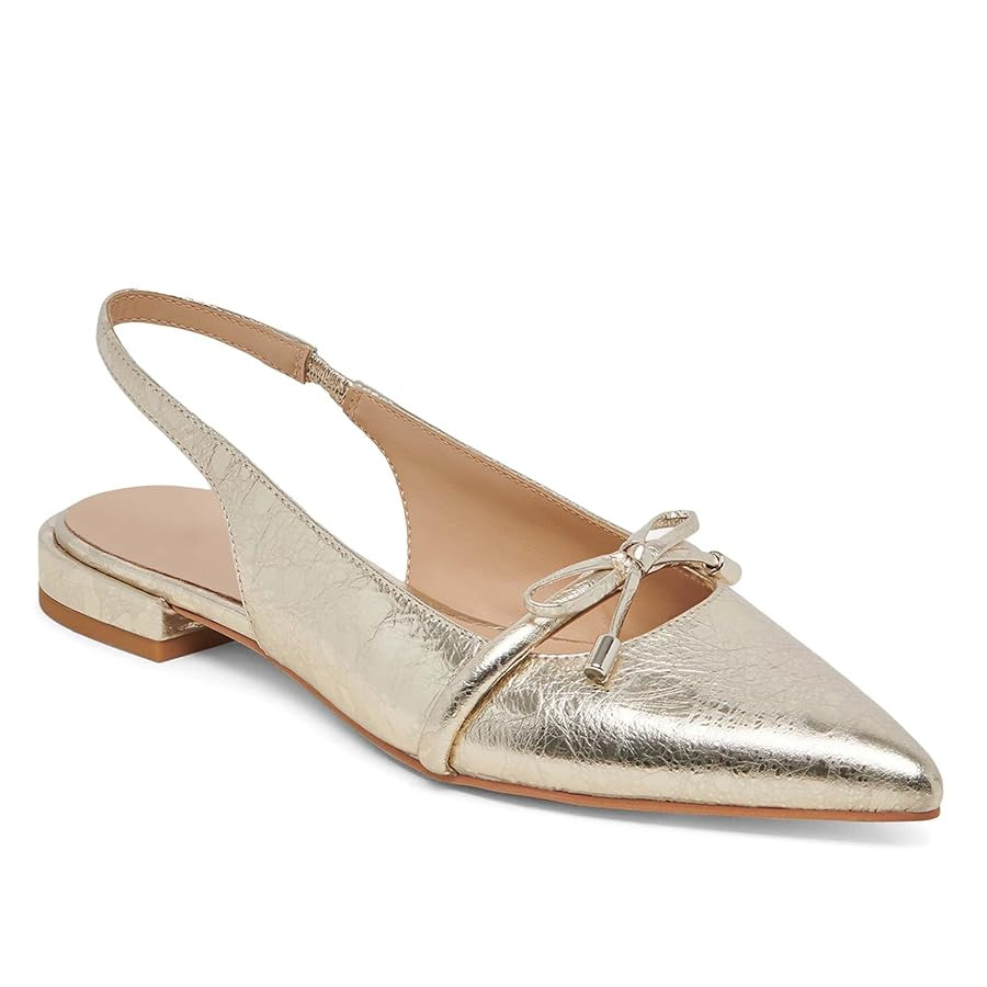 Slingback Flats for Women Bow Tie Closed Pointed Toe Low Heel Pumps Comfortable Work Dress Ballet... | Amazon (US)