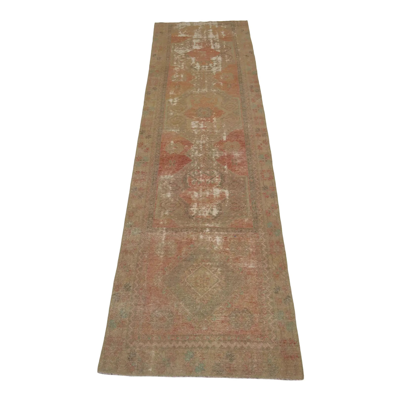 1960's Vintage Turkish Hand-Knotted Runner-3'2" X 11'9" | Chairish