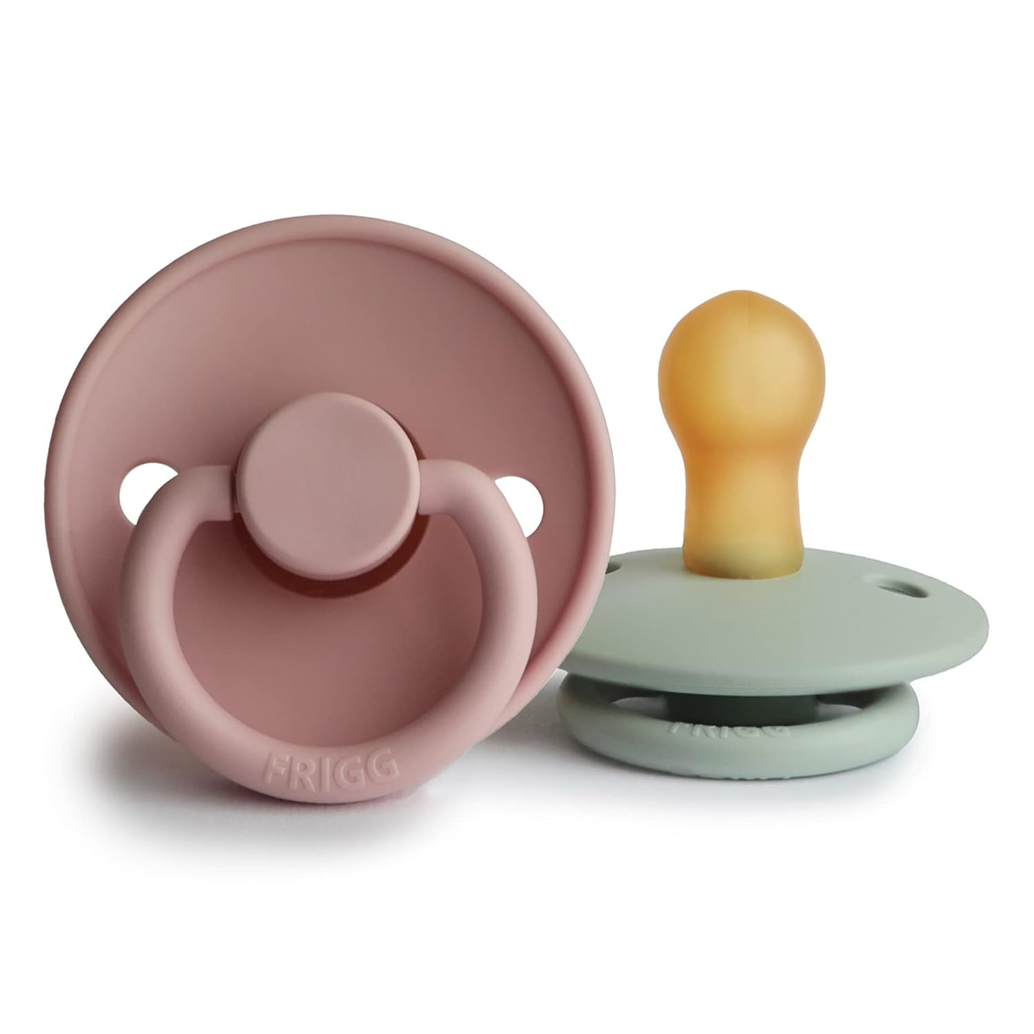 FRIGG Natural Rubber Baby Pacifier | Made in Denmark | BPA-Free (Blush/Seafoam, 0-6 Months) | Amazon (US)