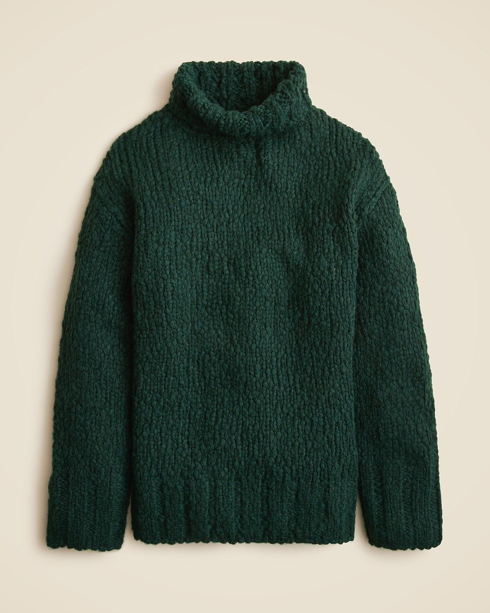Oversized turtleneck sweater in textured yarn | J. Crew US