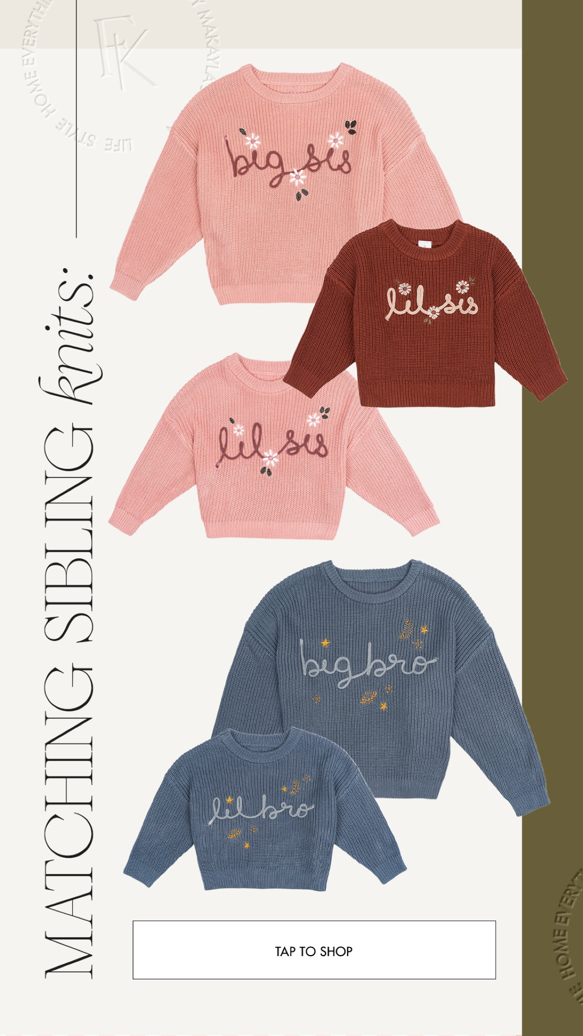 Best sellers! ❤️❤️ these $16 sweaters are the cutest things ever. They have them all!

Big brother, little sis, embroidered sweaters, lil sis sweater, big bro sweater, Walmart find, Walmart fashion 

#LTKSeasonal #LTKFindsUnder50 #LTKKids