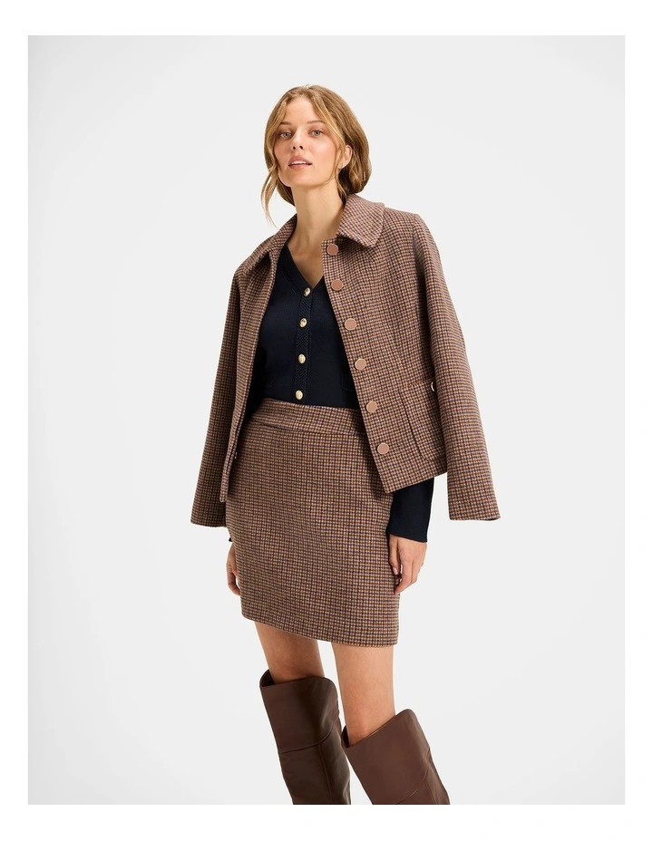 ReviewBergman Check Skirt in Brown | Myer