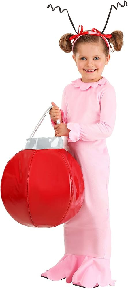 Dr. Seuss Cindy Lou Who Costume for Toddler Girls, Girl's Pink Christmas Dress for Character Cosp... | Amazon (US)