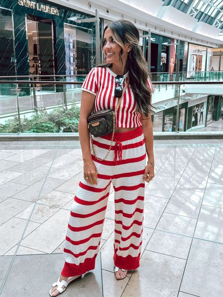 What I wore to go shopping and travel home. Love this matching set, wearing XS! Found similar sandals to my Hermes ones too! 

#LTKFindsUnder100 #LTKStyleTip #LTKTravel