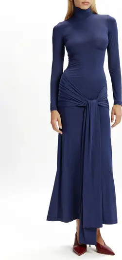 Bardot Alix Tie Front Long Sleeve Maxi Dress | Nordstrom | Nordstrom