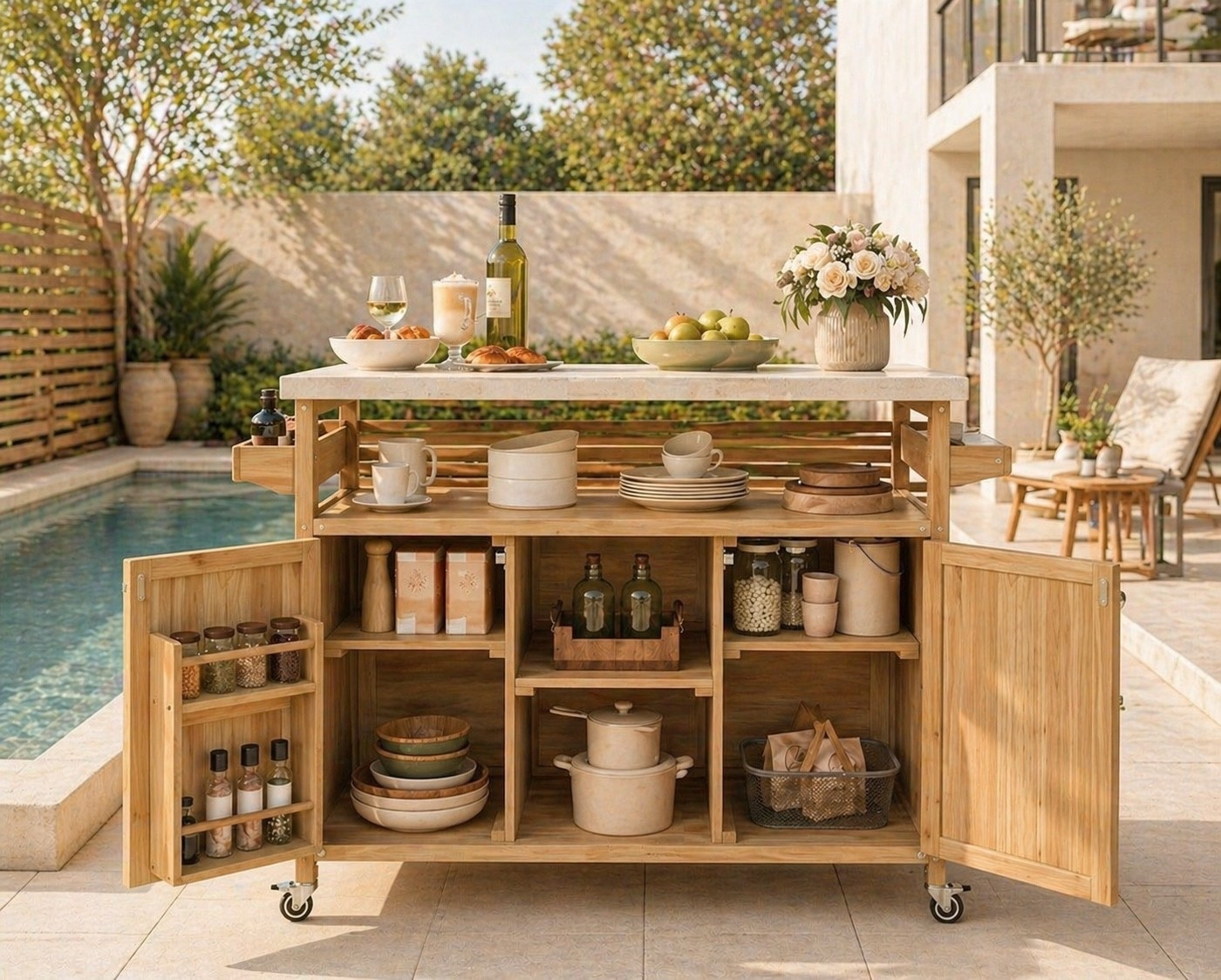 Okay this one is SUCH a good piece 🤎✨

I’ve been wanting something that makes our outdoor space feel just as styled and functional as inside… and this cart completely did it. It’s giving that designer outdoor kitchen feel without needing a full renovation.

I love how it stores everything (literally everything) but still looks clean, warm, and elevated. We’ve been using it for hosting, quick lunches by the pool, even just styling it up with fresh florals and fruit… and it instantly makes the space feel finished.



#ltkhome #ltkoutdoor #outdoorliving #patioinspo #backyarddesign #modernorganicstyle

#LTKSaleAlert #LTKHome
