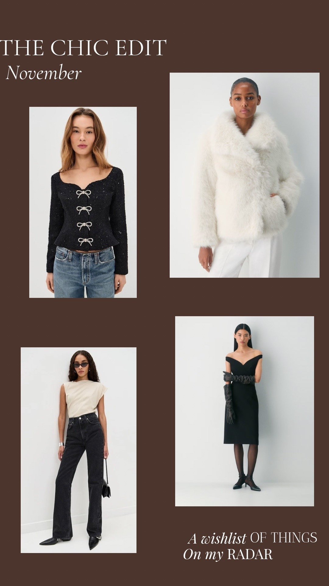The Chic Edit November 🖤

#LTKwinter #LTKcanada #LTKjeans