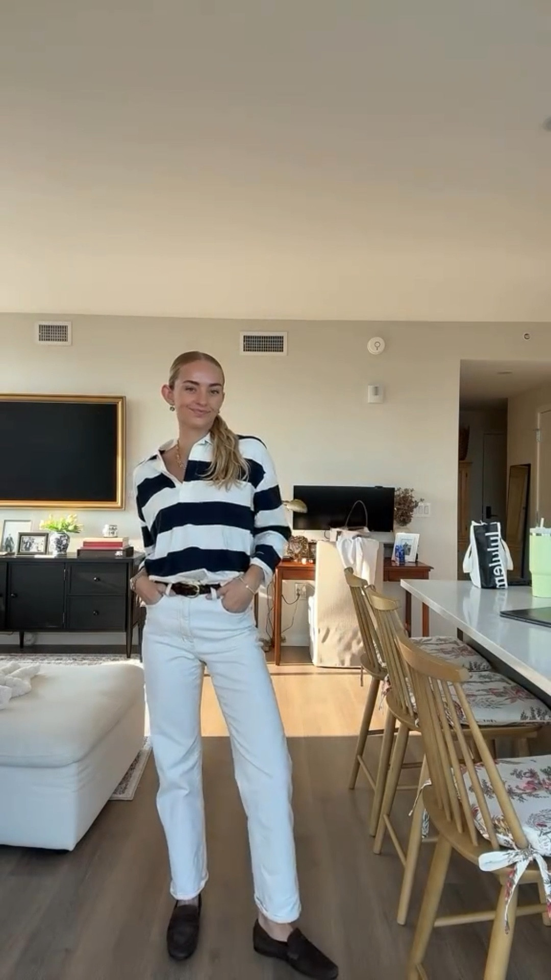 Living for the colder temps and fall transition outfits! I fear these brown suede loafers and rugby top will be worn on repeat the next few months 🍂🤍

#ootd #outfit #outfıtinspo #sisters #girls #style