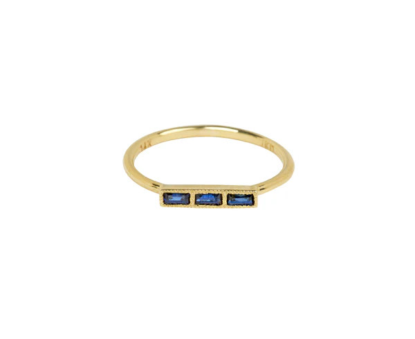 Jennie Kwon Baguette Sapphire Beam Ring | TWIST