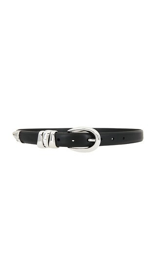 Madewell Triple Metal Keeper Belt in True Black With Silver in Black. - size M | Revolve Clothing (Global)