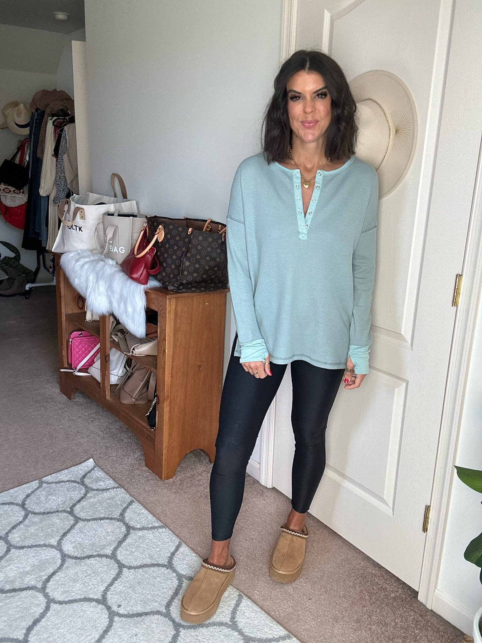 Waffle knit tee 

#LTKFindsUnder100 #LTKSeasonal #LTKSaleAlert