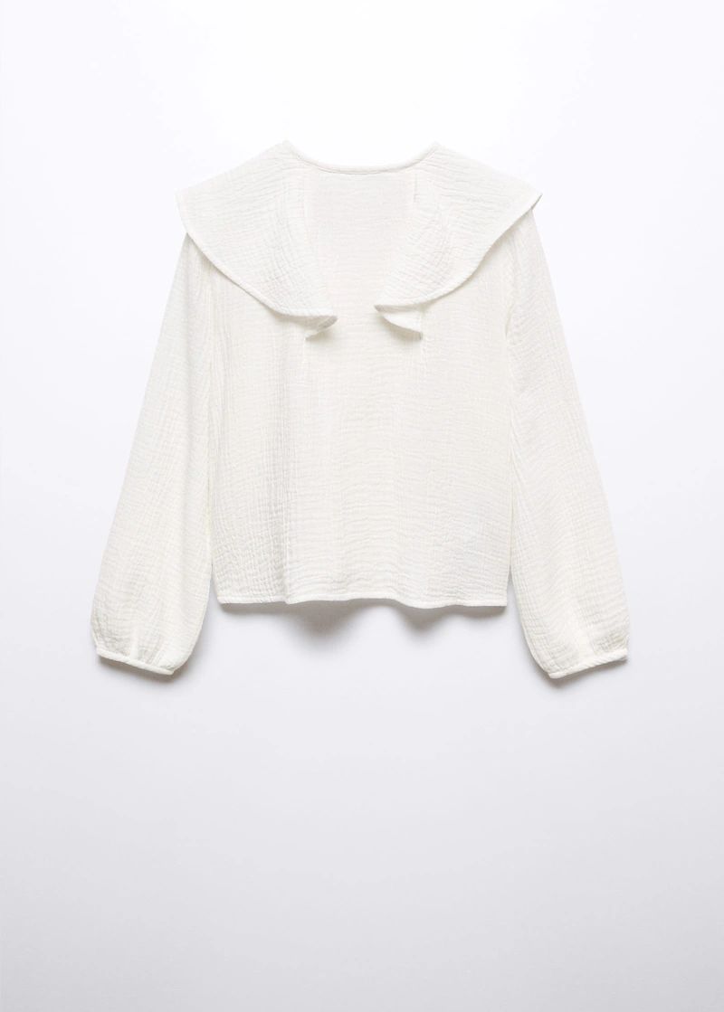 Ruffled cotton blouse -  Women | Mango USA | MANGO (US)
