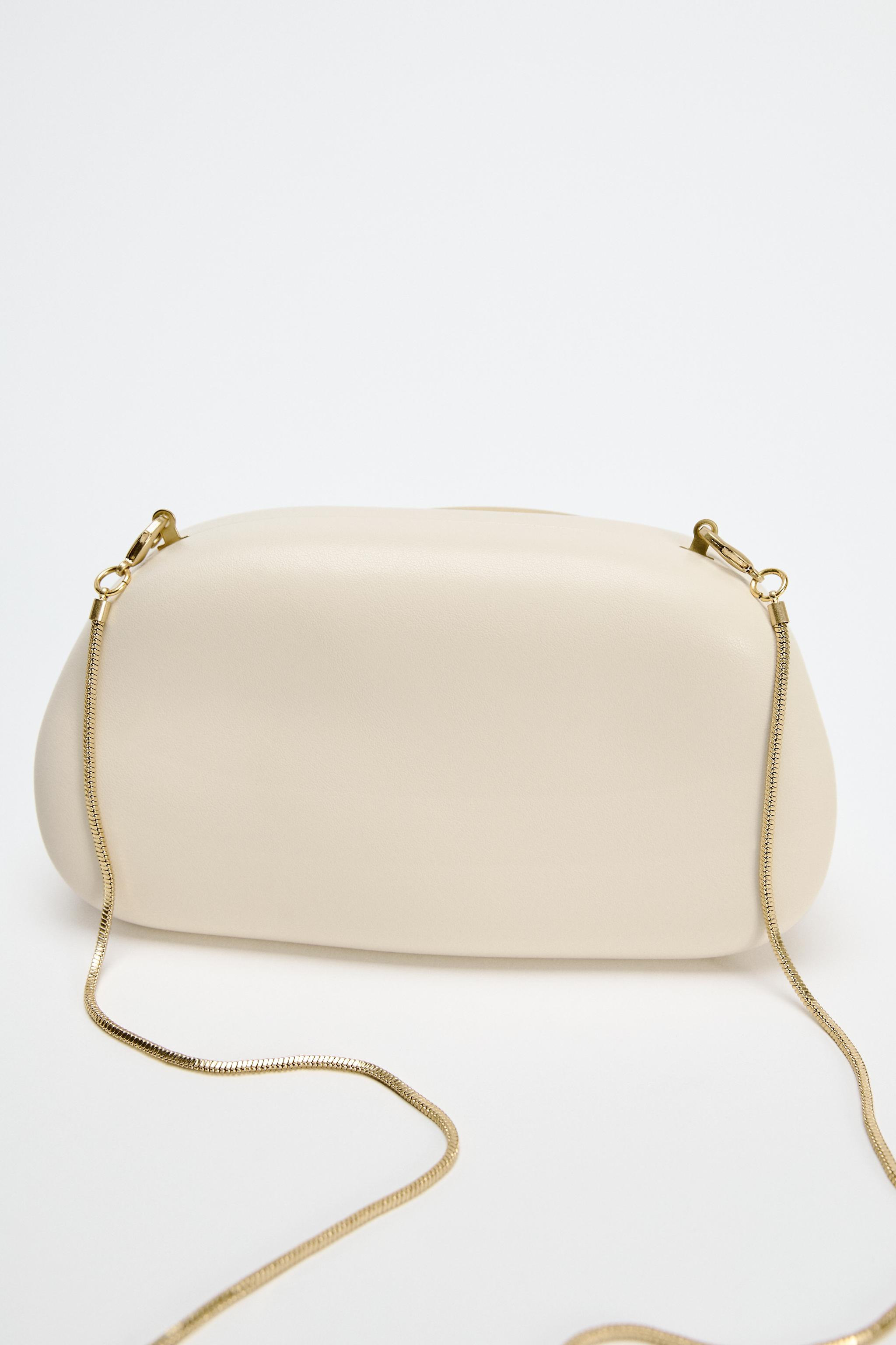 GOLD CLOSURE BOX CLUTCH | Zara US