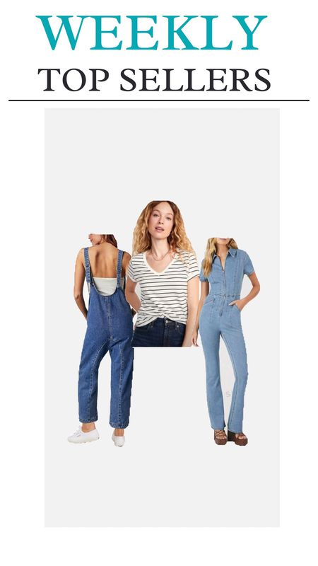 Weekly top sellers, top sellers, best sellers, lightweight tee, casual, v neck, high roller jumpsuit, jumpsuit, denim jumpsuit, free people, shein, forever 21, tshirt, striped tee, old navy, old navy tee, striped top, lightweight striped top, summer tops 

#LTKfindsunder50 #LTKSeasonal #LTKfindsunder100