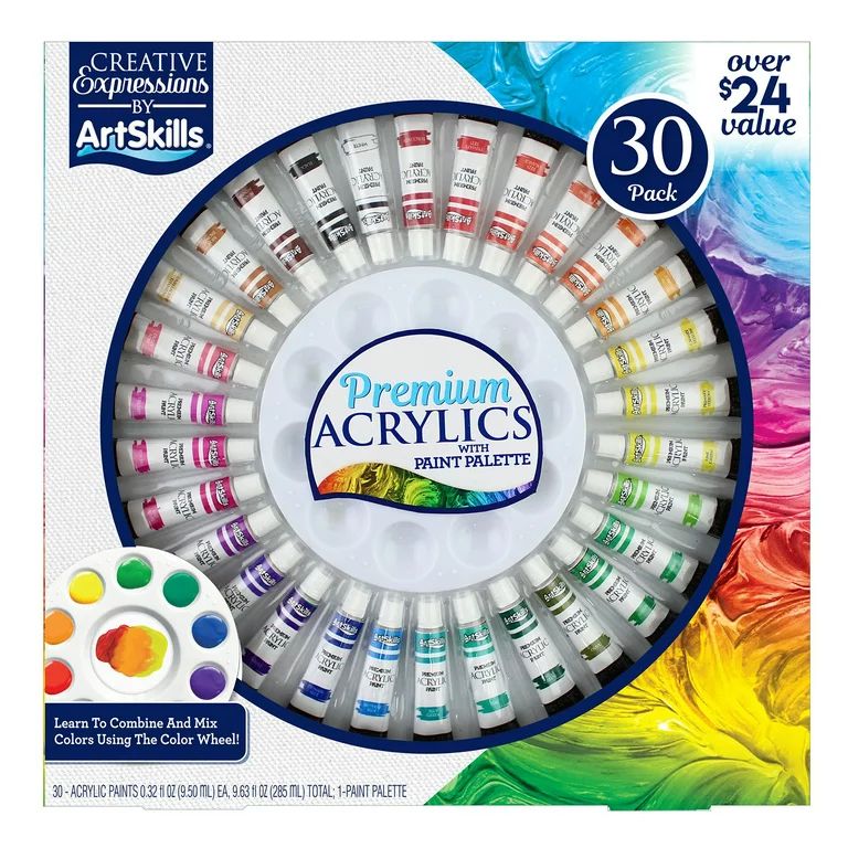 ArtSkills 30 Piece Premium Acrylic Paint Set | Walmart (US)