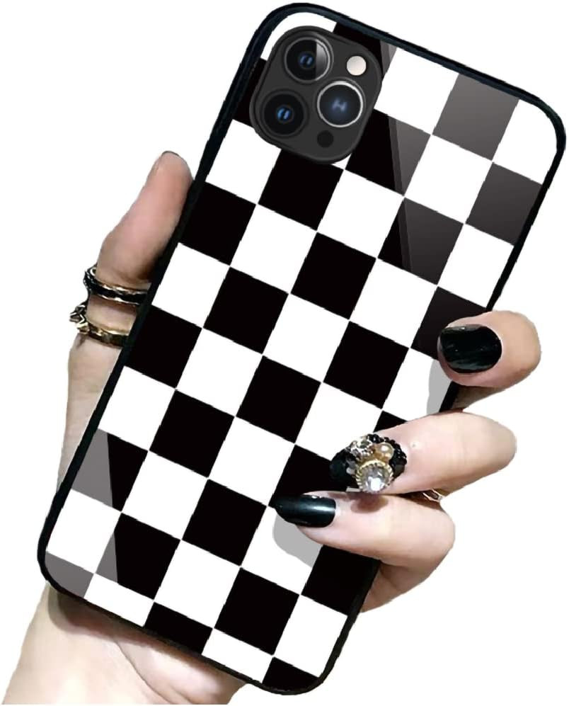 Checkerboard iPhone Case Compatible with iPhone 14 13 12 11 Pro Max Plus Mini SE XS XR X 7 8 Grid... | Amazon (US)