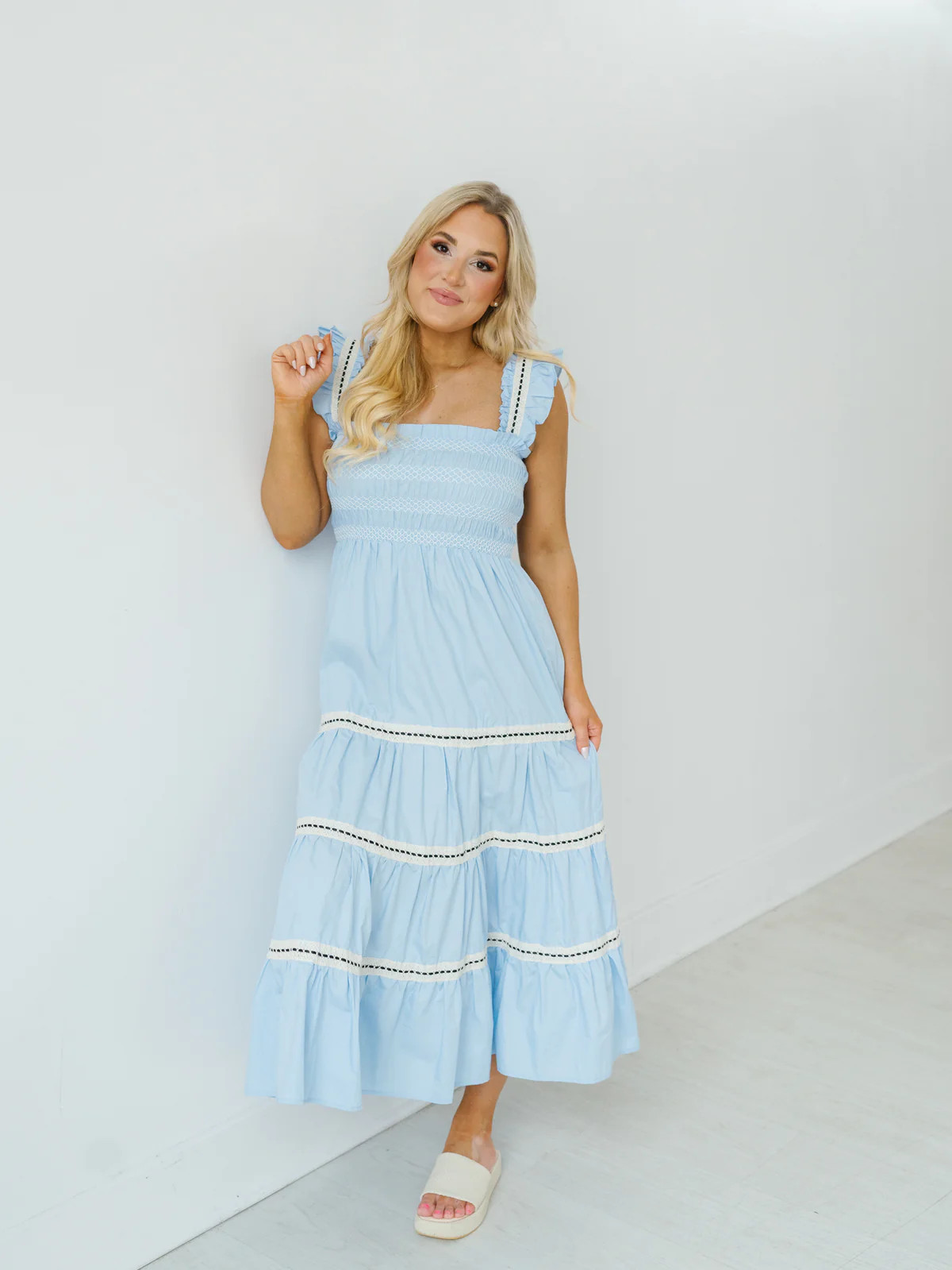 Davenport Dress - Blue | Landry Kate