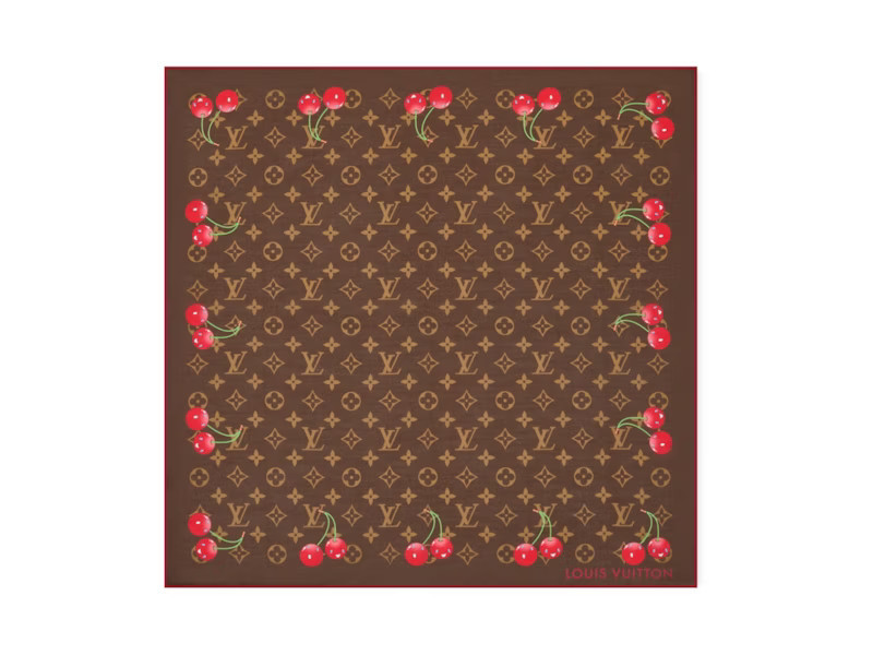 Women's Louis Vuitton x Takashi Murakami Monogram Cherry Square 55 in Brown | StockX