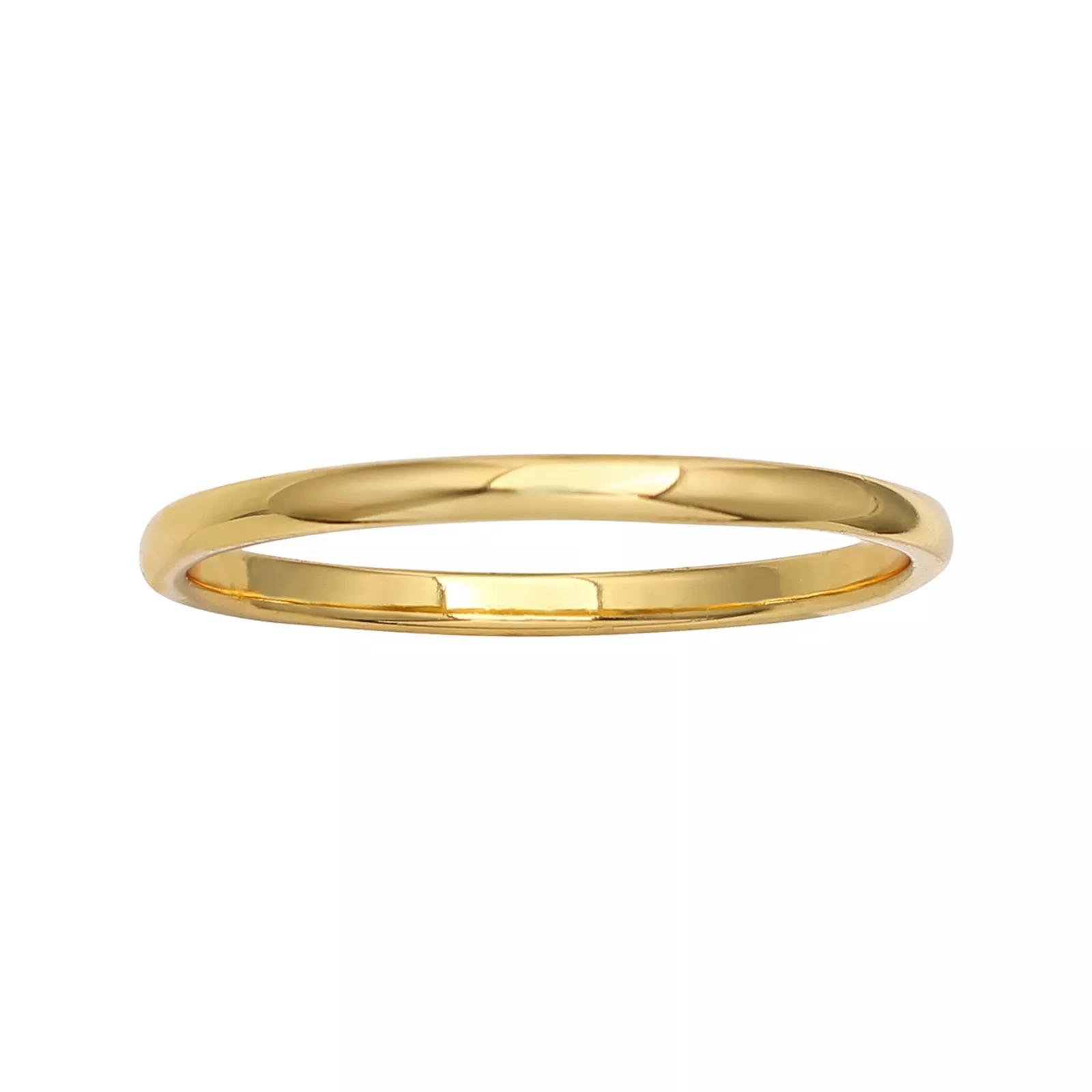 Primrose Sterling Silver And 18K Gold Plated Polished Band Ring, Women's, Size: 7 | Kohl's