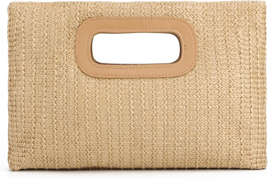 SUKUTU Straw Evening Bag Top Handle Clutch Handbag for Women Summer Beach Travel Crossbody Should... | Amazon (US)