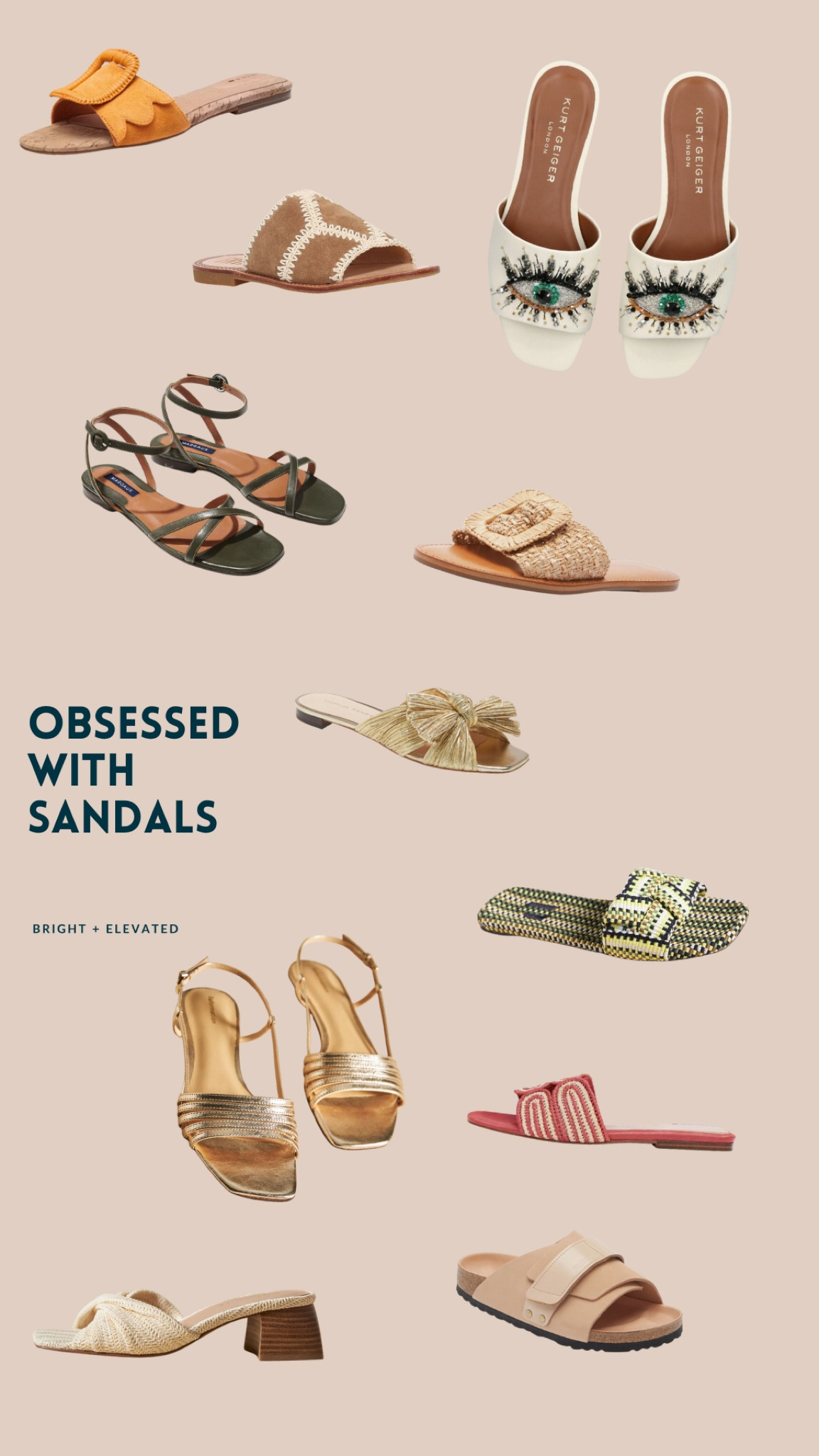 Sandals, flats, vacation, spring, summer, shoes, Kurt Geiger, Birdies, Loeffler Randall, Schutz, Frye, Birkenstock, Margaux, Anthropologie, Nordstrom, Neiman Marcus