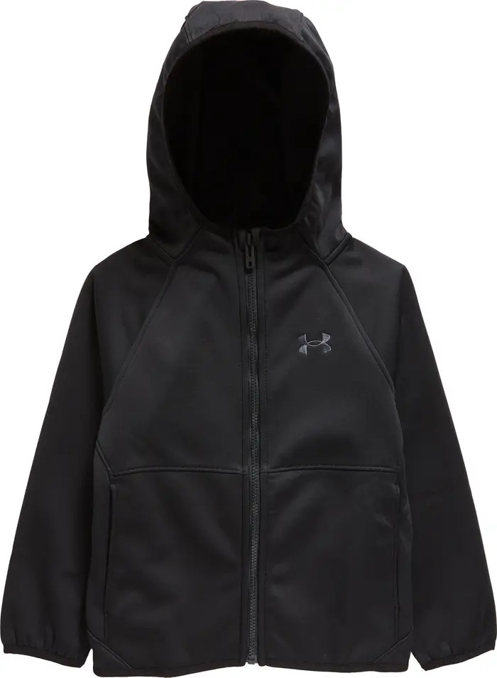 Under Armour Kids' Soft Shell Water Repellent Hooded Zip Jacket | Nordstrom | Nordstrom