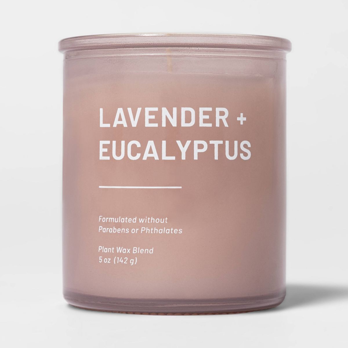 Tinted Glass Lavender + Eucalyptus Jar Candle Light Pink - Threshold™ | Target
