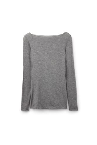 Intimissimi Woman's Boat Neck Modal Cashmere Ultralight Top in Grey, Size M | Amazon (US)