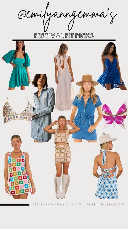 Festival Outfit | Concert Outfit | Amazon | Denim Dress | Crochet | Cut Out Dress | Maxi Dress | Boho