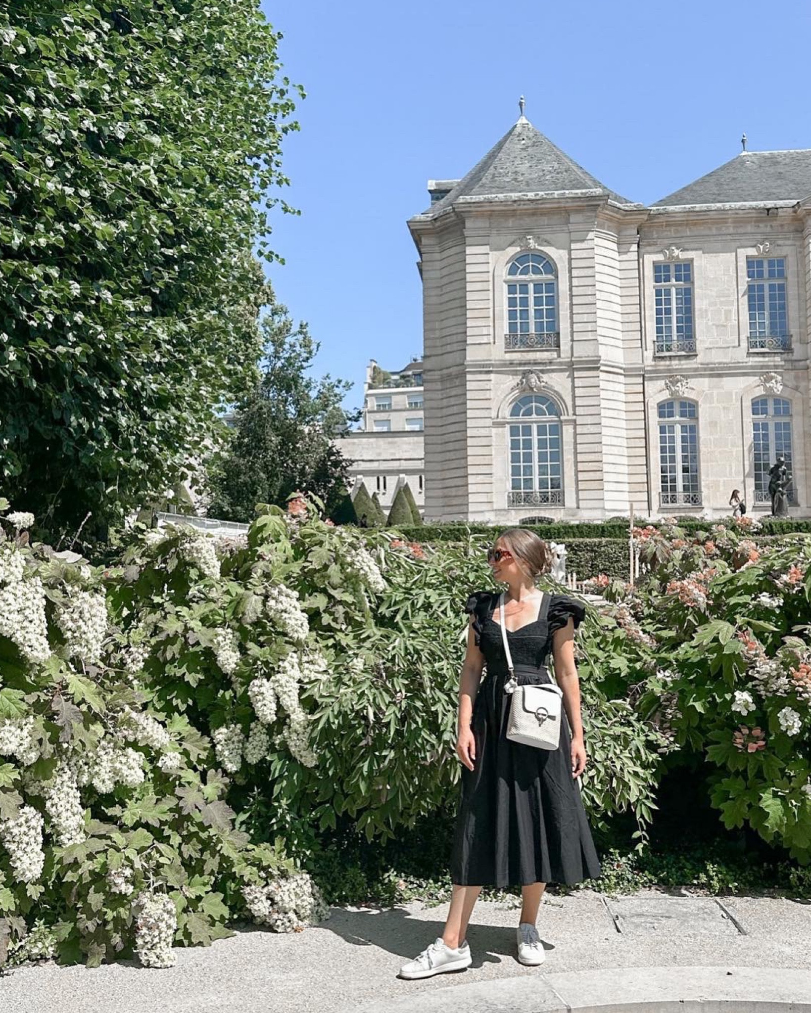 The cutest little black dress for summer! Loved the bow ties in the back! 

Black midi dress. Comfortable walking shoes. White sneakers. Crossbody. Amazon fashion. Ruffled dress. Midi dress. Travel inspiration. Paris outfit. Paris fashion. European summer ootd. 

#LTKtravel #LTKunder100 #LTKsalealert