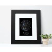 Custom Constellation Map Framed, Star Map Night Sky, Wedding Gift Ideas, Anniversary Gift Boyfriend, Night Sky Birthday, Engagement Gift | Etsy (US)