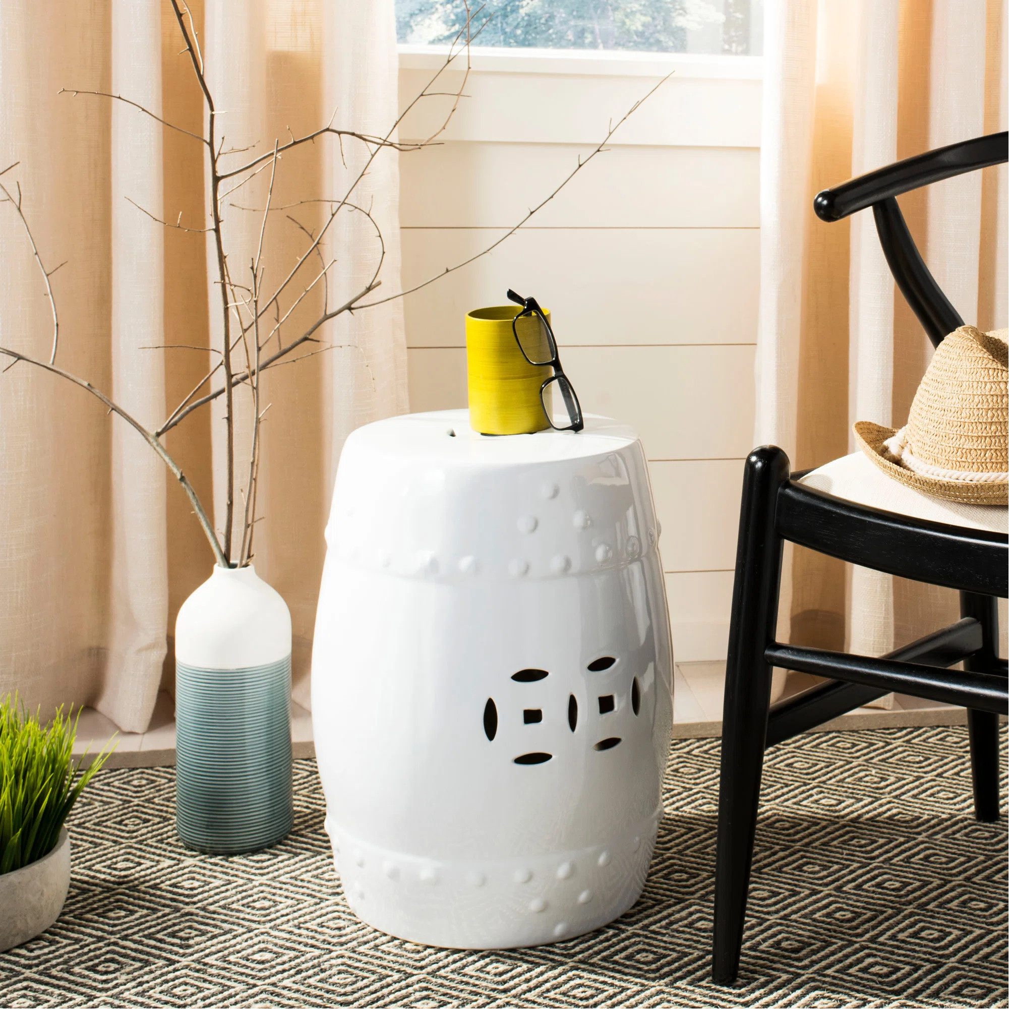 Gagnon Ceramic Accent Stool | Wayfair North America
