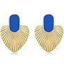 Black/White/Red/Green/Blue/Brown Heart Earrings for Women, 24K Gold Plated Vintage Gold Earrings ... | Amazon (US)