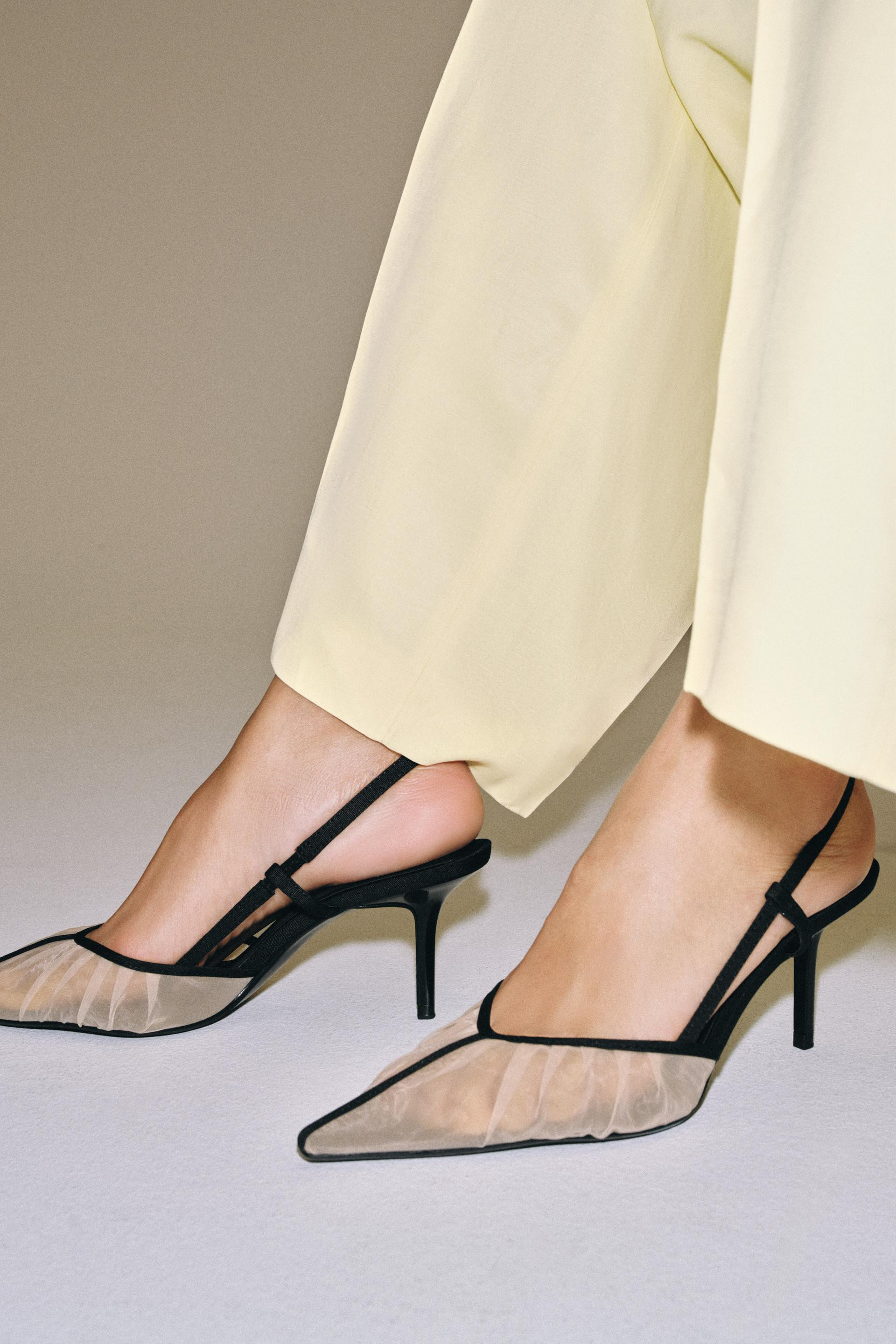 Zara - Mesh Heels - Multi-Color - 5 - Woman | Zara US