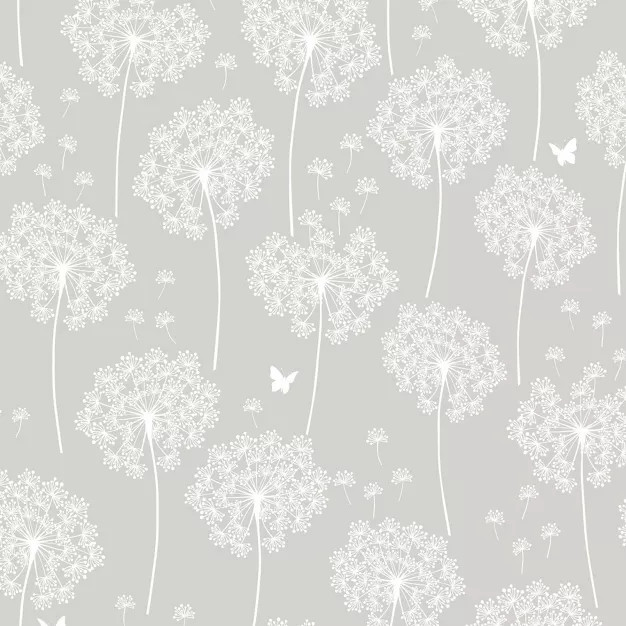 NuWallpaper Dandelion Peel & Stick Wallpaper Gray | Target