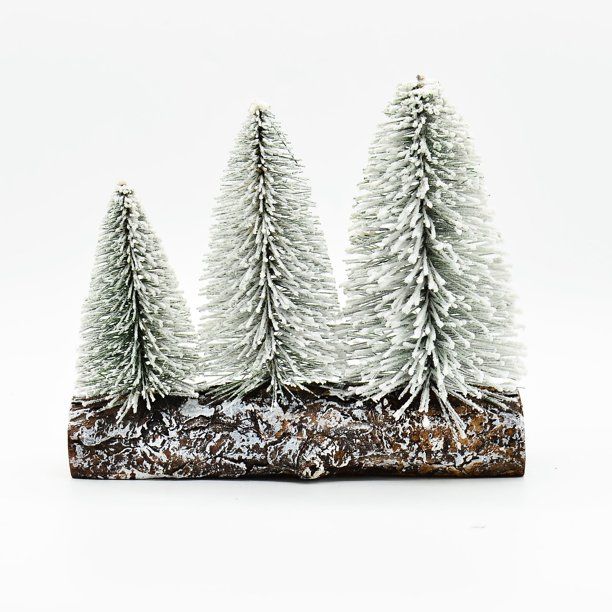 Holiday Time Green Tree & Snow Tabletop Decorative Accent Ornament, Mountain Home, 8.3"H - Walmar... | Walmart (US)