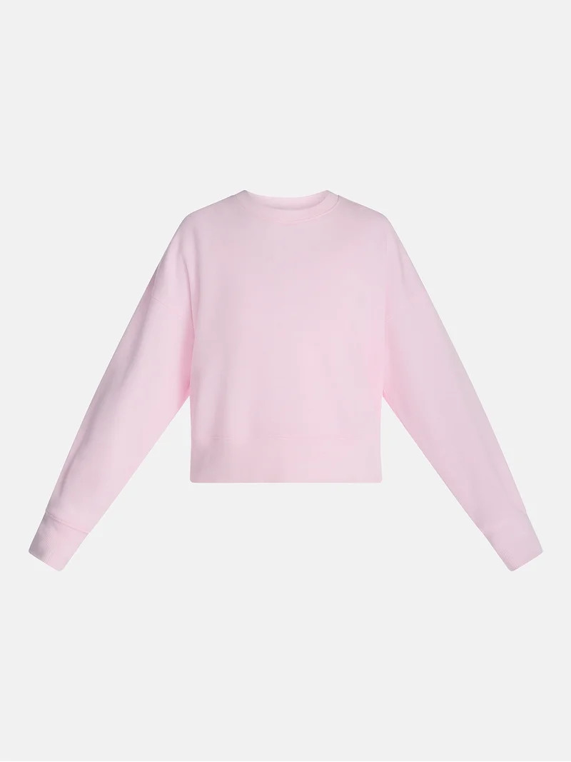 No Boundaries Boxy Fleece Sweatshirt, Midweight, Women's XXS-XXL | Walmart (US)