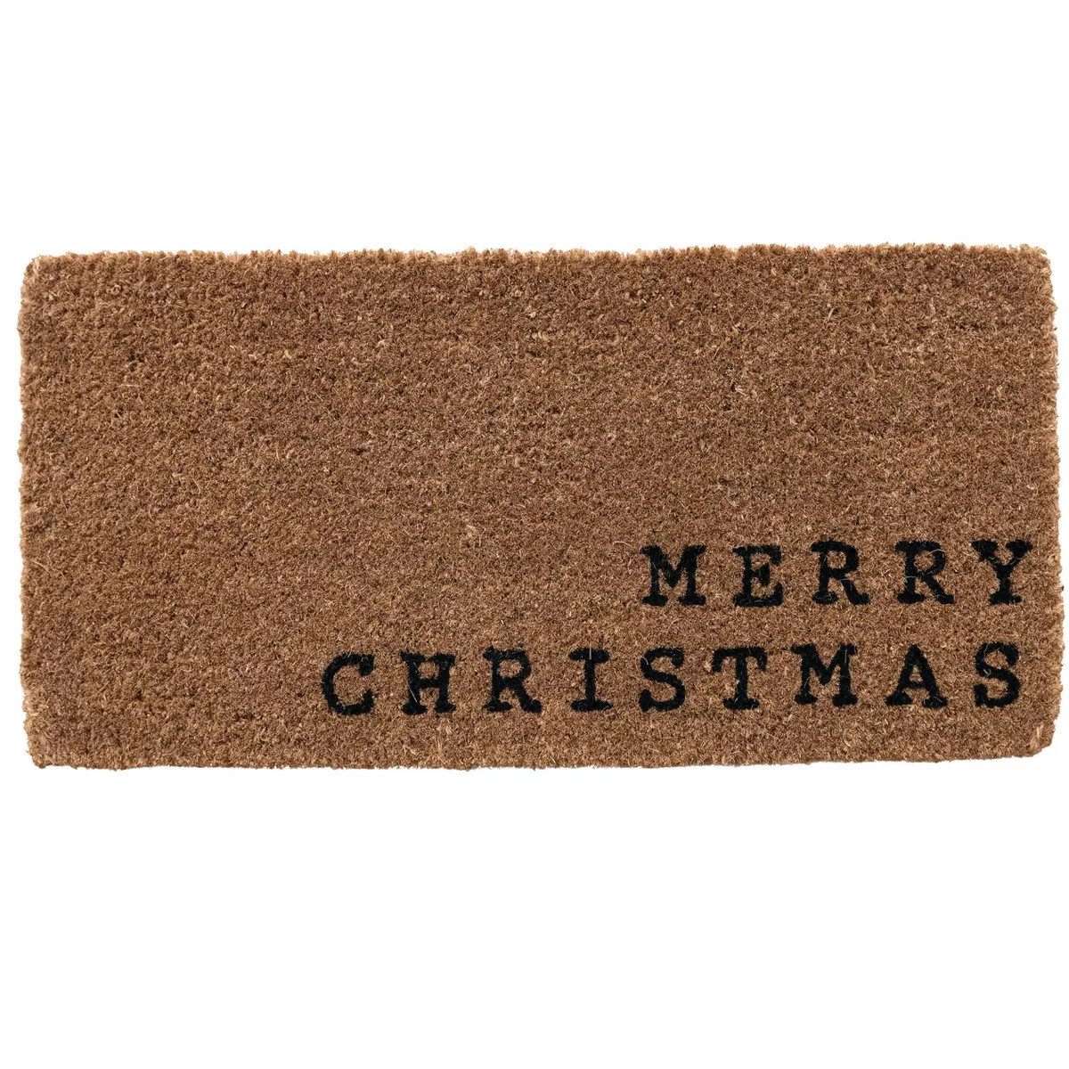Storied Home Holiday Coir "Merry Christmas" Doormat, Natural and Black | Target