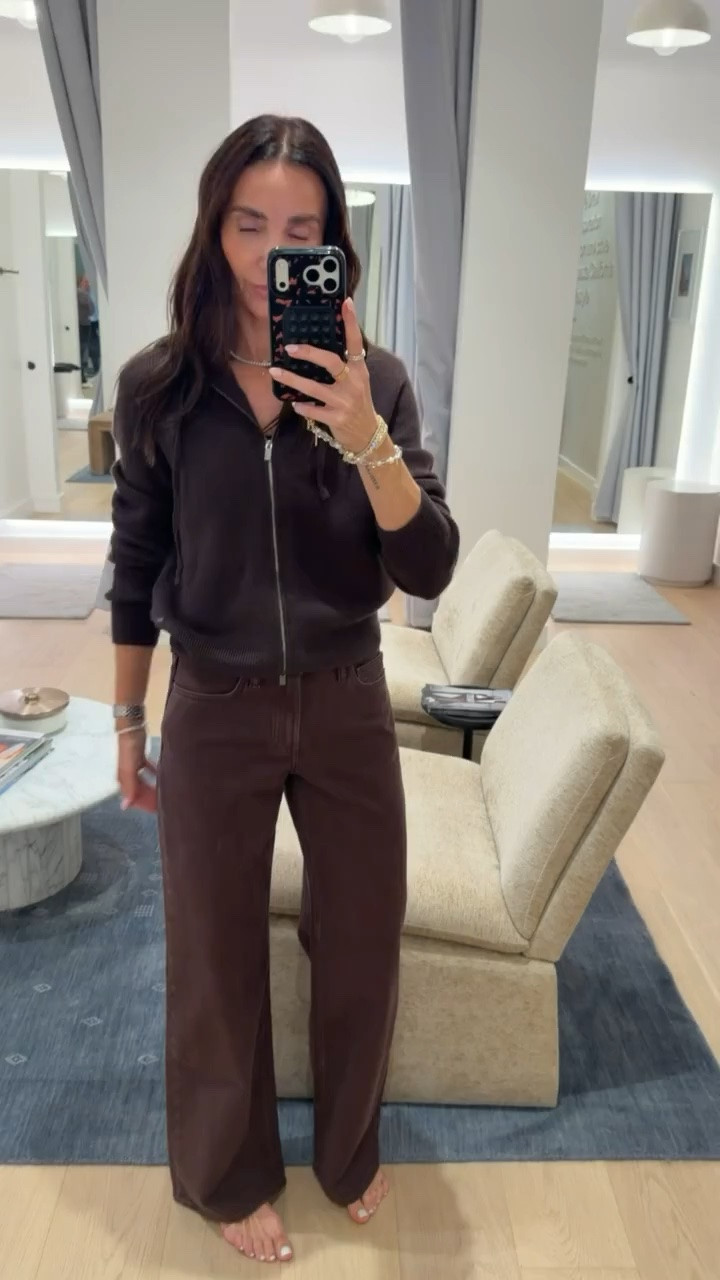 A cozy chocolate brown fall outfit featuring a cashmere zip-up sweater and matching wide leg jeans. Perfect for casual days, weekend errands, and effortless everyday style!

Size 25 wide leg jeans, 32 inch inseam, XS in cashmere sweater.

chocolate brown outfit, cozy cashmere zip sweater, brown wide leg jeans, casual fall outfit, monochrome fall style, fall denim outfit, everyday casual style, cozy fall essentials, weekend outfit ideas, autumn wardrobe staples