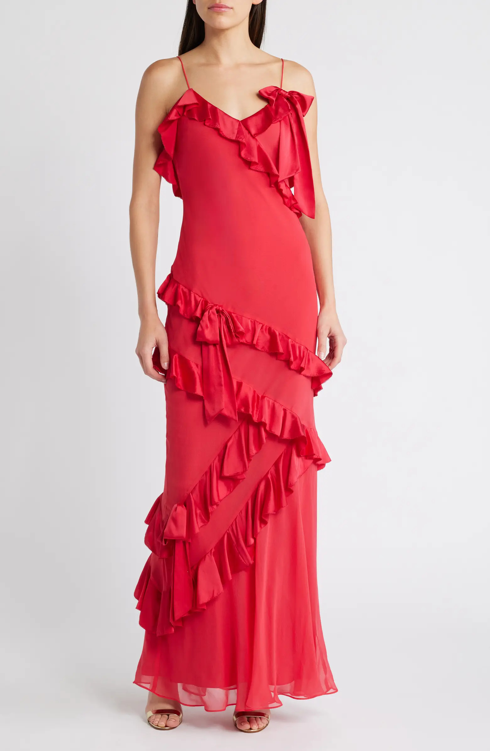 Rialto Ruffle Silk Dress | Nordstrom