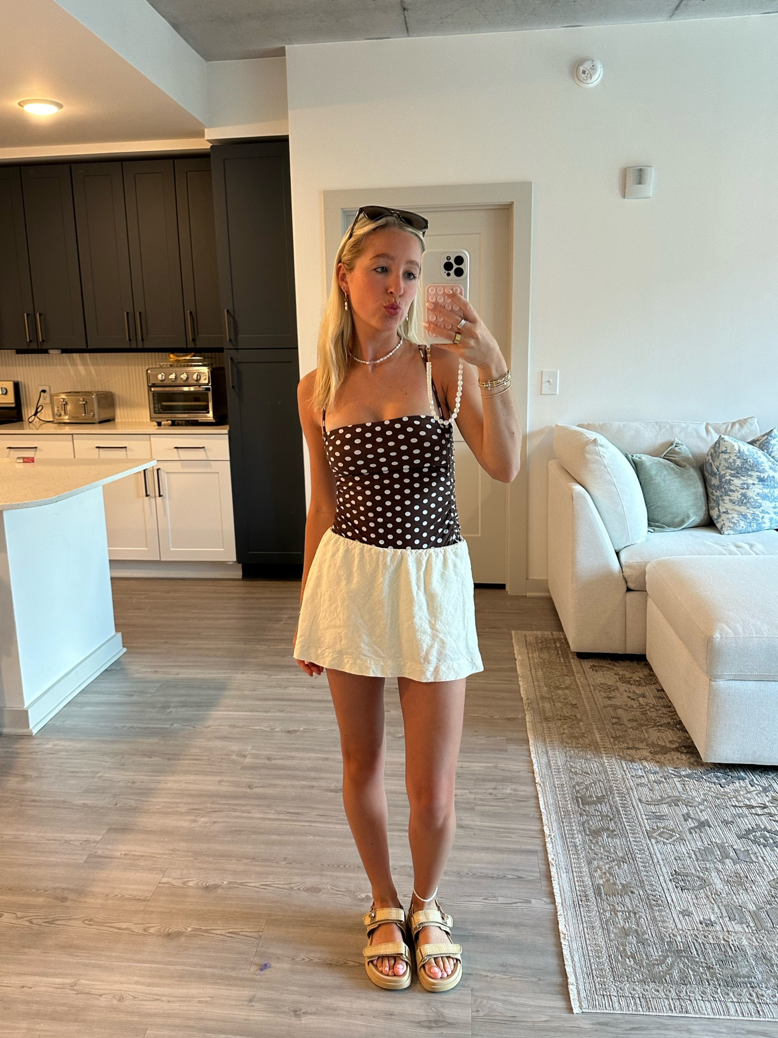 Brown polka dot one piece! Perfect swimsuit for fall 🤎

#LTKStyleTip #LTKFindsUnder50 #LTKSwim
