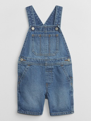 babyGap Denim Shortalls with Washwell | Gap Factory