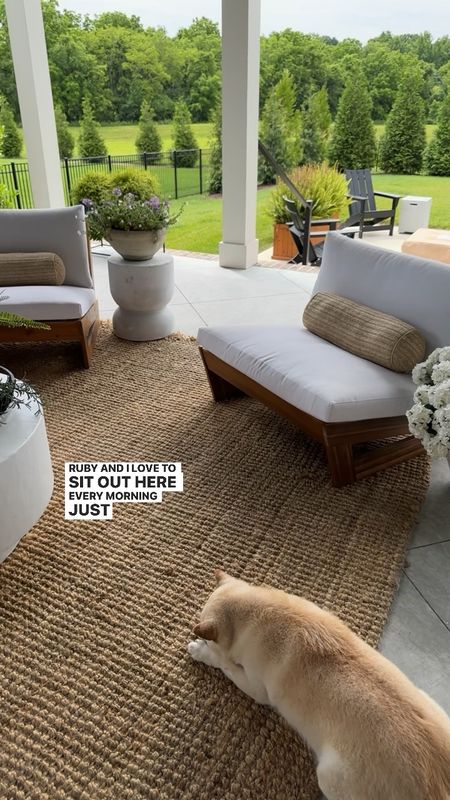 Our favorite spot! These teak chairs are comfortable and a great scale. Love the individual seats so we have our space!
Wayfair AllModern

#LTKSaleAlert #LTKSeasonal #LTKHome