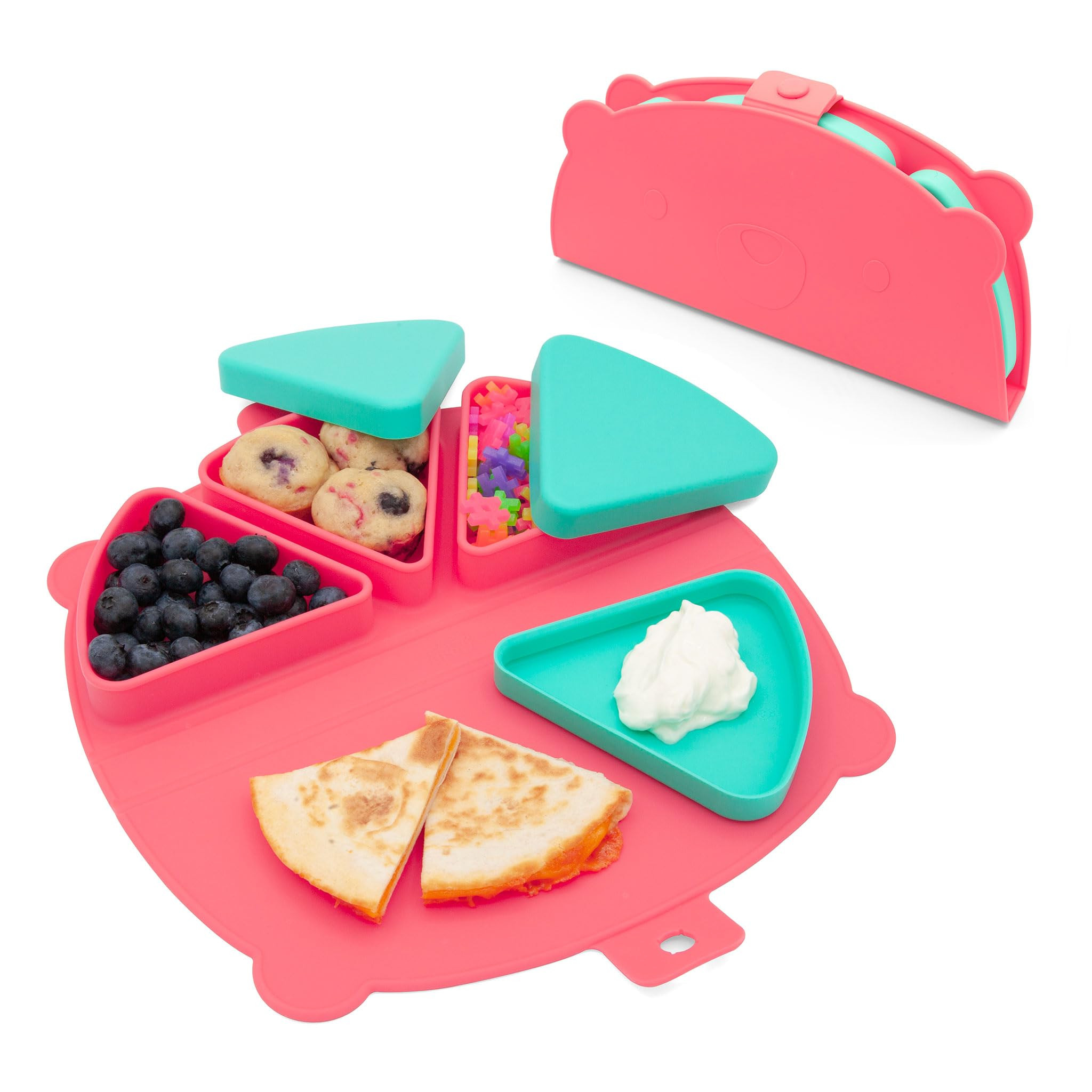 On-The-Go Snack Mat – Baby Silicone Travel Dining Placemat – Portable Silicone Toddler Plate ... | Amazon (US)